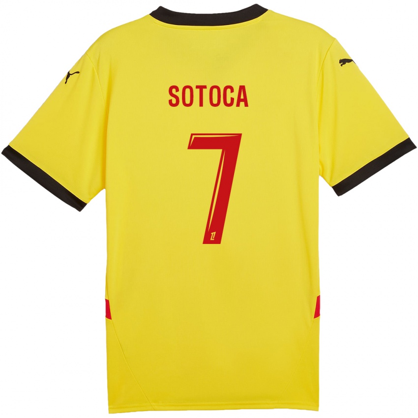 Kinder Florian Sotoca #7 Gelb Rot Heimtrikot Trikot 2024/25 T-Shirt