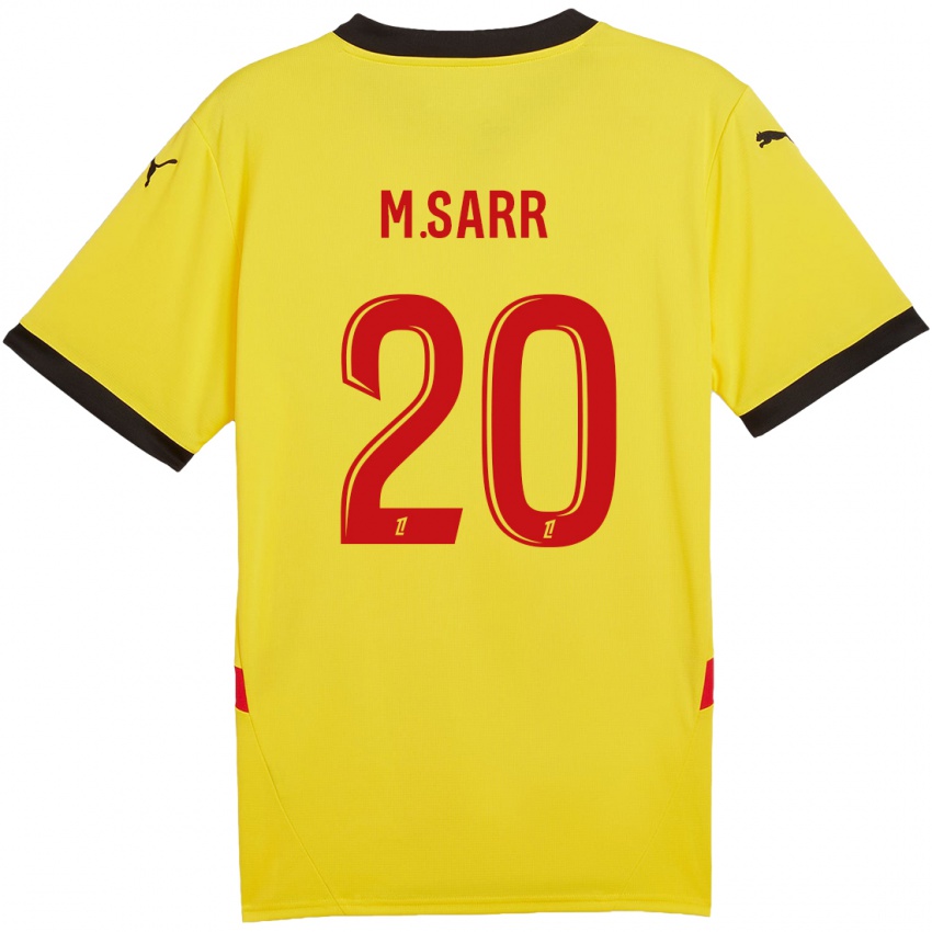 Kinder Malang Sarr #20 Gelb Rot Heimtrikot Trikot 2024/25 T-Shirt