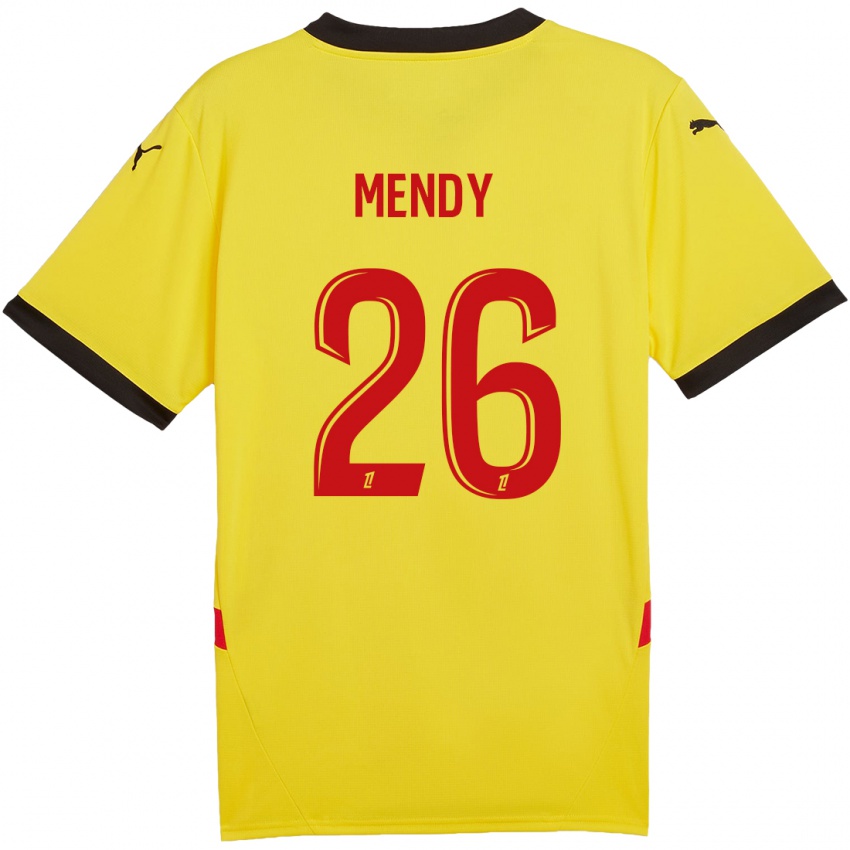 Kinder Nampalys Mendy #26 Gelb Rot Heimtrikot Trikot 2024/25 T-Shirt