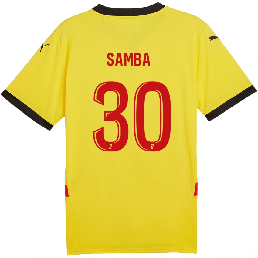 Kinder Brice Samba #30 Gelb Rot Heimtrikot Trikot 2024/25 T-Shirt