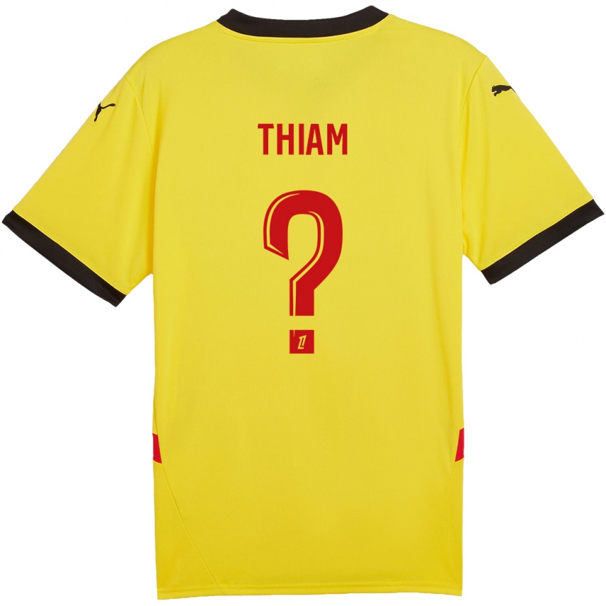 Kinder Mamadou Thiam #0 Gelb Rot Heimtrikot Trikot 2024/25 T-Shirt