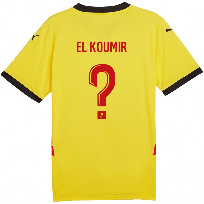 Kinder Kaïna El Koumir #0 Gelb Rot Heimtrikot Trikot 2024/25 T-Shirt