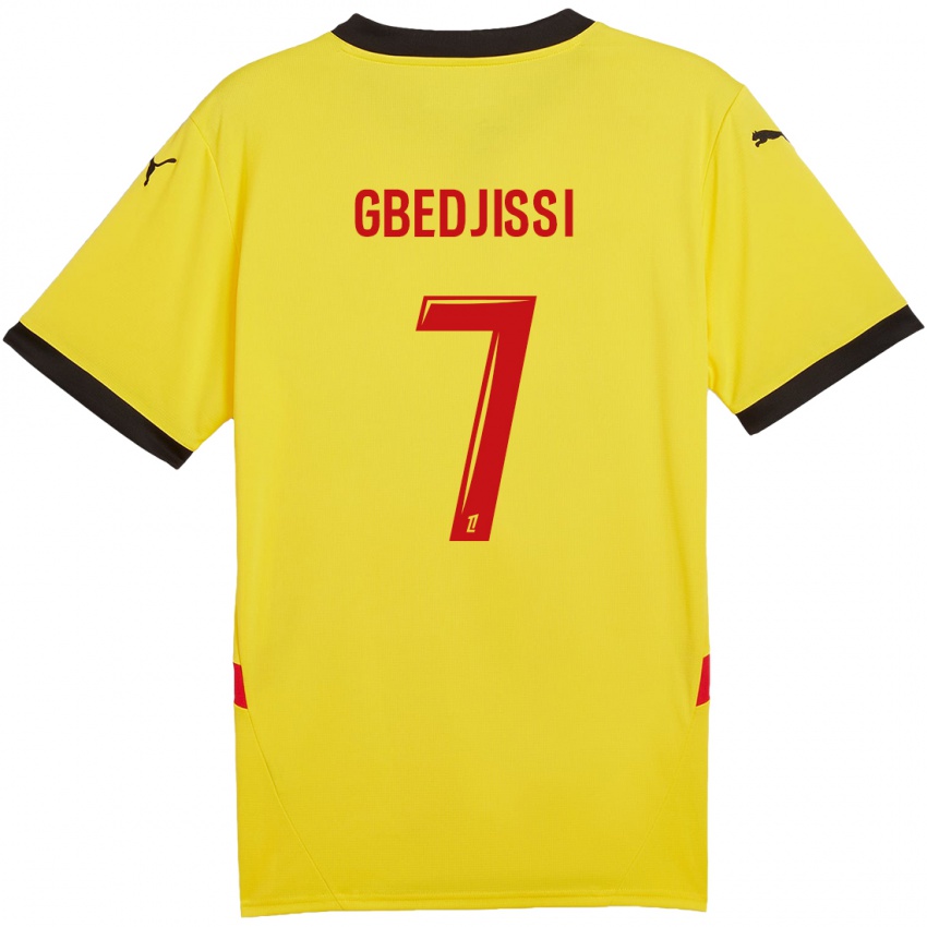 Kinder Aude Gbedjissi #7 Gelb Rot Heimtrikot Trikot 2024/25 T-Shirt