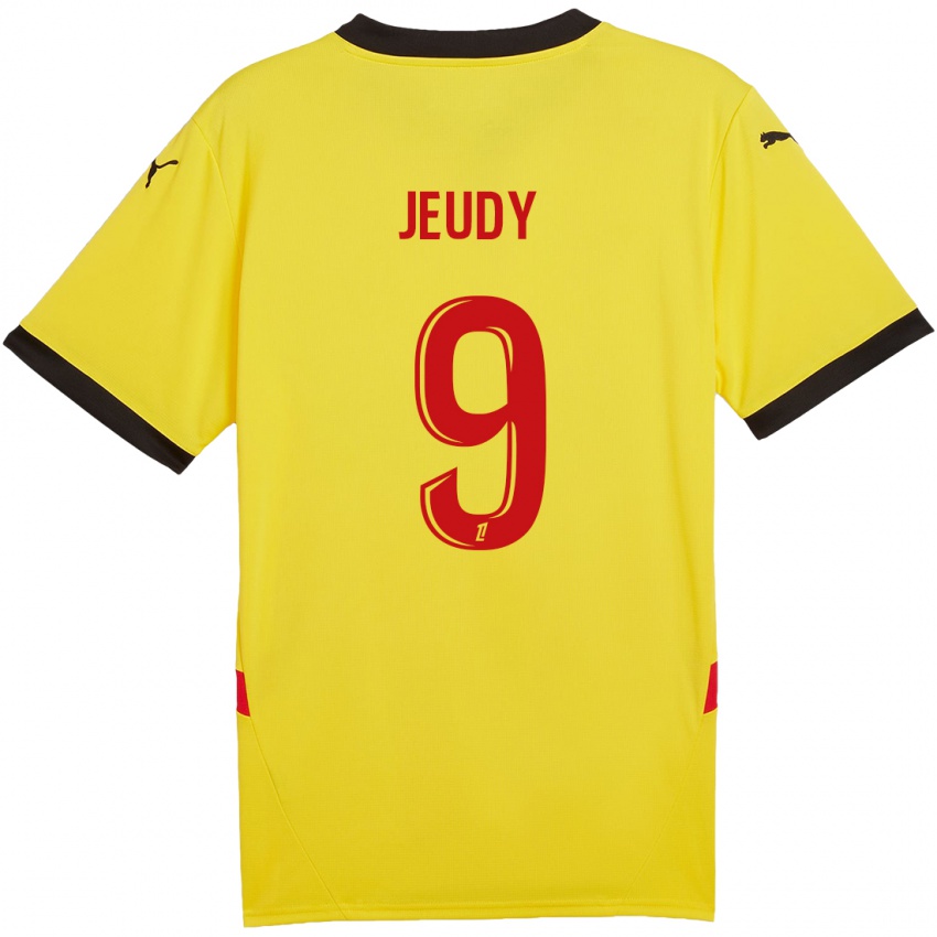 Kinder Sherly Jeudy #9 Gelb Rot Heimtrikot Trikot 2024/25 T-Shirt