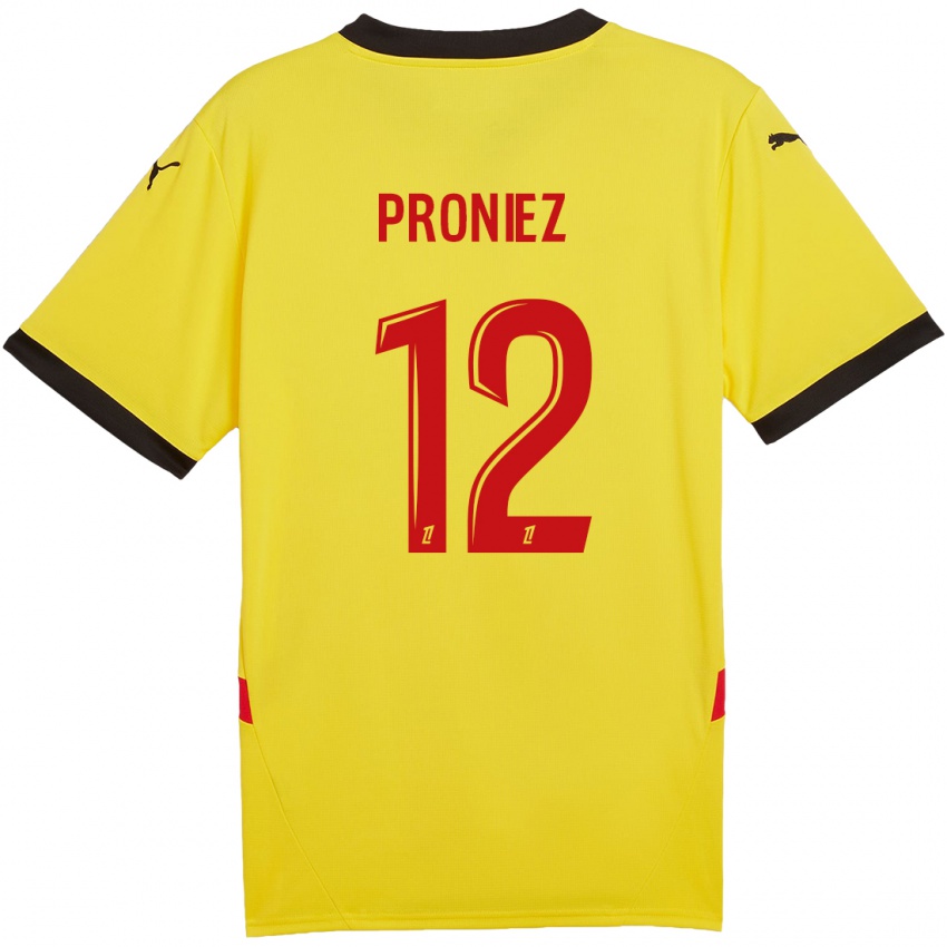 Kinder Fany Proniez #12 Gelb Rot Heimtrikot Trikot 2024/25 T-Shirt