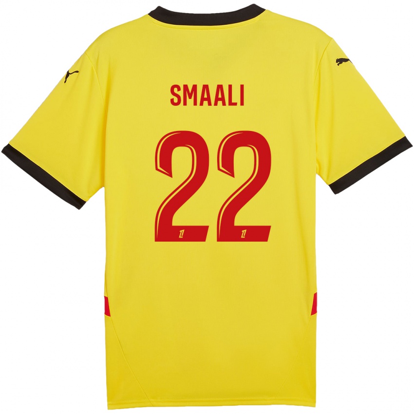 Kinder Emma Smaali #22 Gelb Rot Heimtrikot Trikot 2024/25 T-Shirt