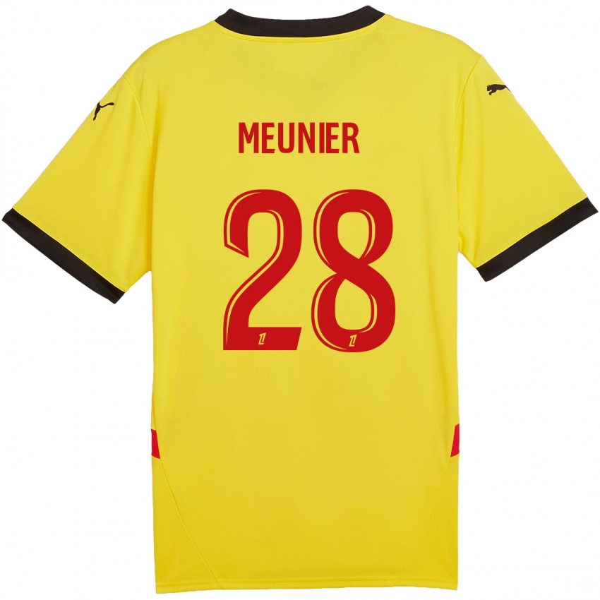 Kinder Jennifer Meunier #28 Gelb Rot Heimtrikot Trikot 2024/25 T-Shirt