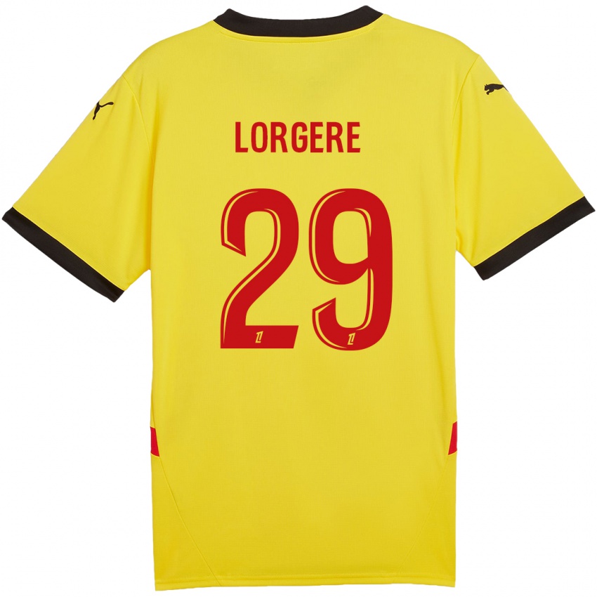 Kinder Charlotte Lorgeré #29 Gelb Rot Heimtrikot Trikot 2024/25 T-Shirt