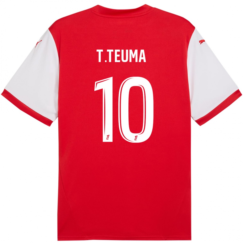 Kinder Teddy Teuma #10 Rot Weiß Heimtrikot Trikot 2024/25 T-Shirt