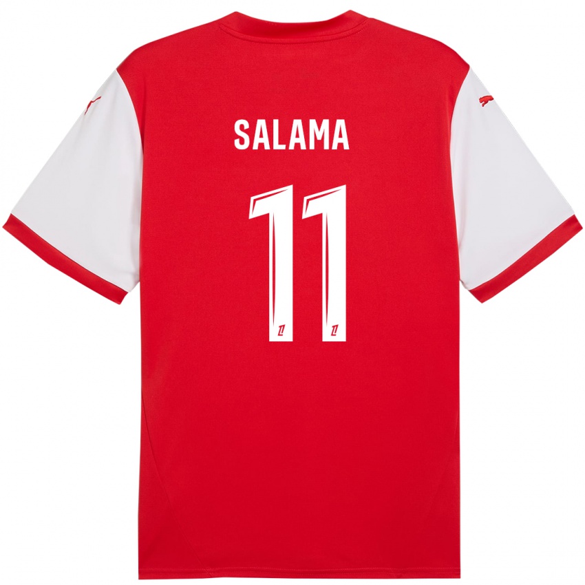 Kinder Amine Salama #11 Rot Weiß Heimtrikot Trikot 2024/25 T-Shirt