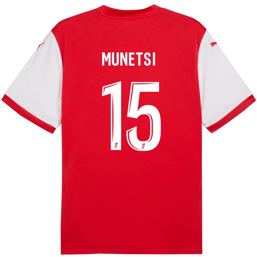 Kinder Marshall Munetsi #15 Rot Weiß Heimtrikot Trikot 2024/25 T-Shirt