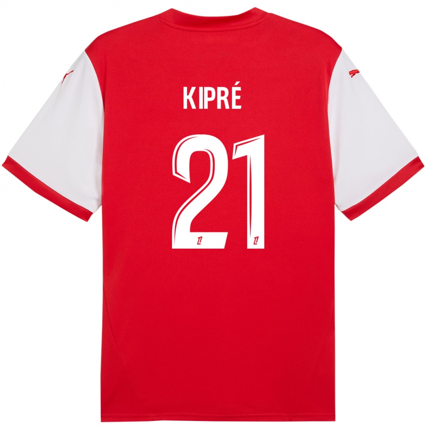 Kinder Cédric Kipré #21 Rot Weiß Heimtrikot Trikot 2024/25 T-Shirt