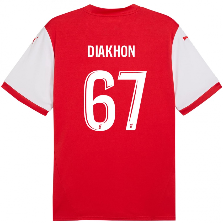 Kinder Mamadou Diakhon #67 Rot Weiß Heimtrikot Trikot 2024/25 T-Shirt