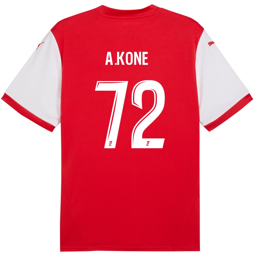 Kinder Amadou Koné #72 Rot Weiß Heimtrikot Trikot 2024/25 T-Shirt