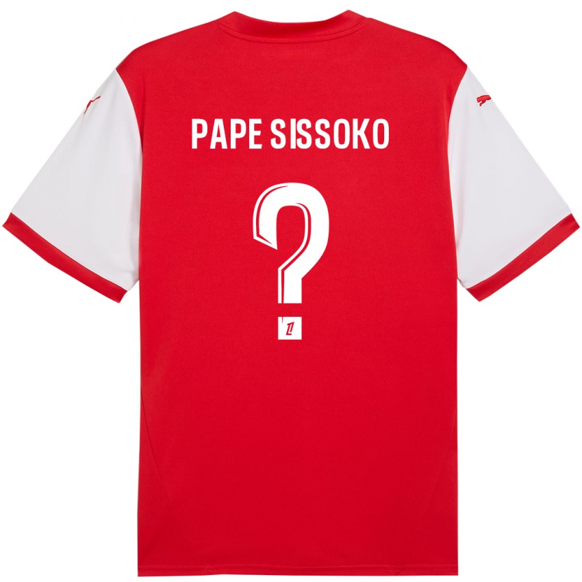 Kinder Niama Pape Sissoko #0 Rot Weiß Heimtrikot Trikot 2024/25 T-Shirt