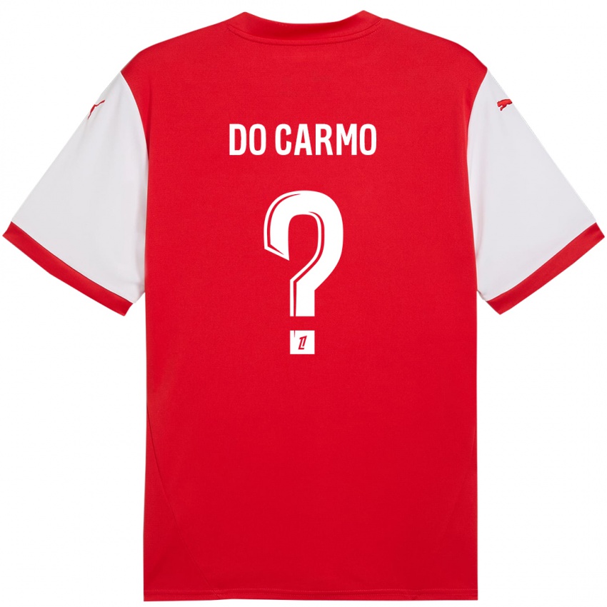 Kinder Sophian Do Carmo #0 Rot Weiß Heimtrikot Trikot 2024/25 T-Shirt