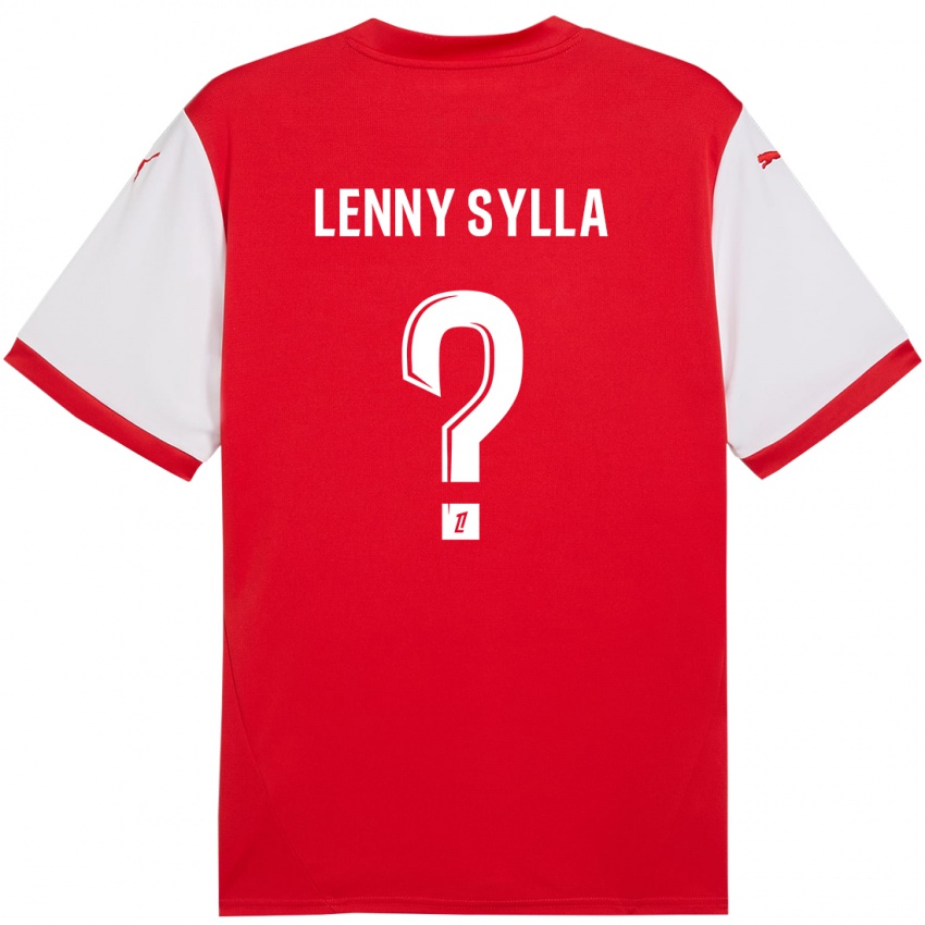 Kinder Lenny Sylla #0 Rot Weiß Heimtrikot Trikot 2024/25 T-Shirt