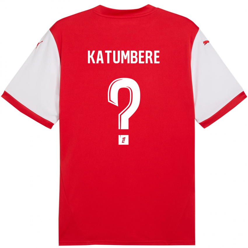 Kinder Noah Katumbere #0 Rot Weiß Heimtrikot Trikot 2024/25 T-Shirt