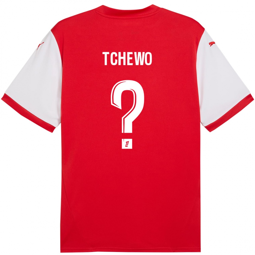 Kinder Ryan Tchapda Tchewo #0 Rot Weiß Heimtrikot Trikot 2024/25 T-Shirt