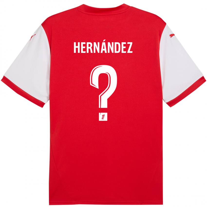 Kinder Melvin Hernández #0 Rot Weiß Heimtrikot Trikot 2024/25 T-Shirt