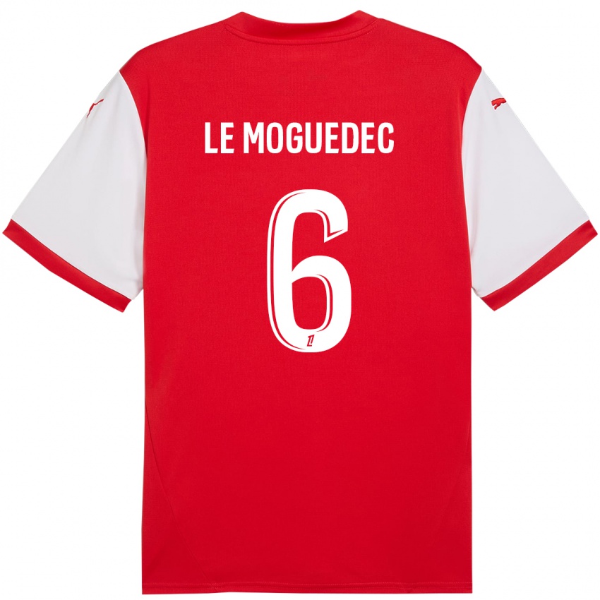 Kinder Anaële Le Moguédec #6 Rot Weiß Heimtrikot Trikot 2024/25 T-Shirt