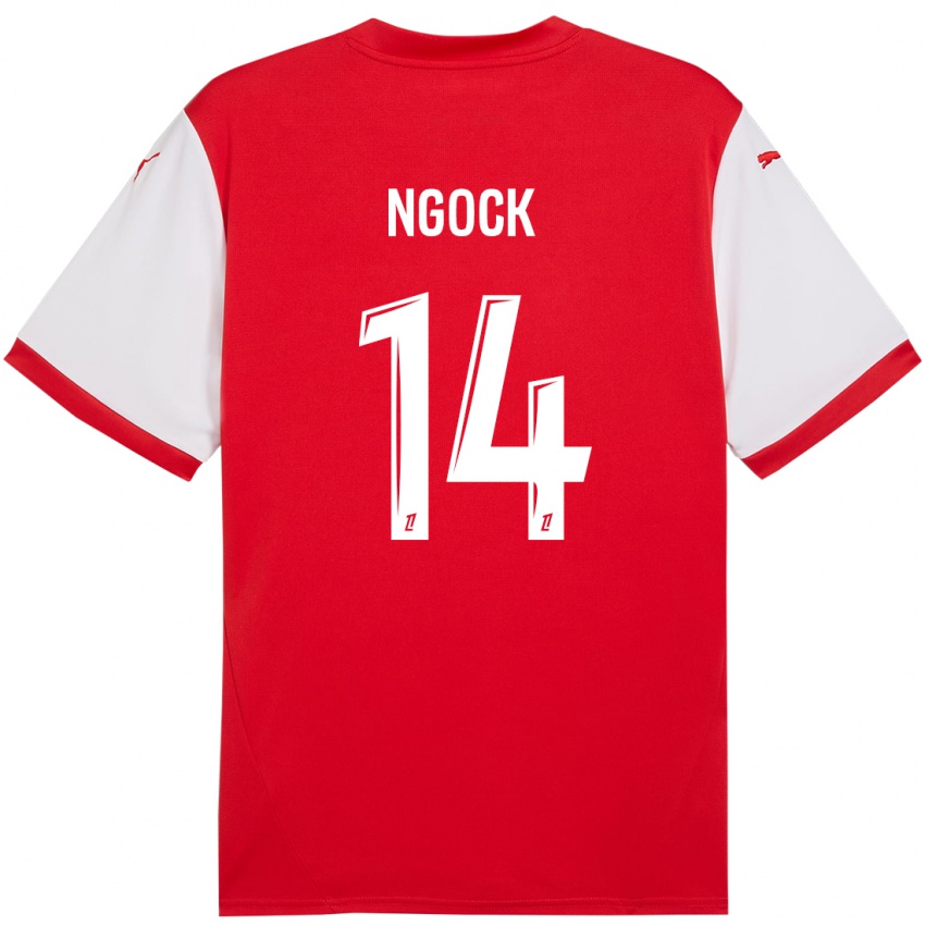 Kinder Monique Ngock #14 Rot Weiß Heimtrikot Trikot 2024/25 T-Shirt