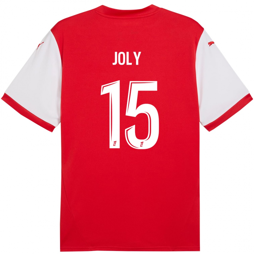 Kinder Lou-Ann Joly #15 Rot Weiß Heimtrikot Trikot 2024/25 T-Shirt