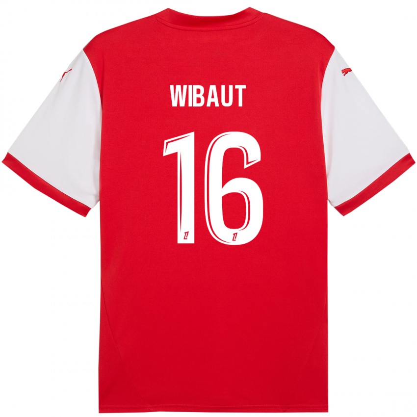 Kinder Clara Wibaut #16 Rot Weiß Heimtrikot Trikot 2024/25 T-Shirt