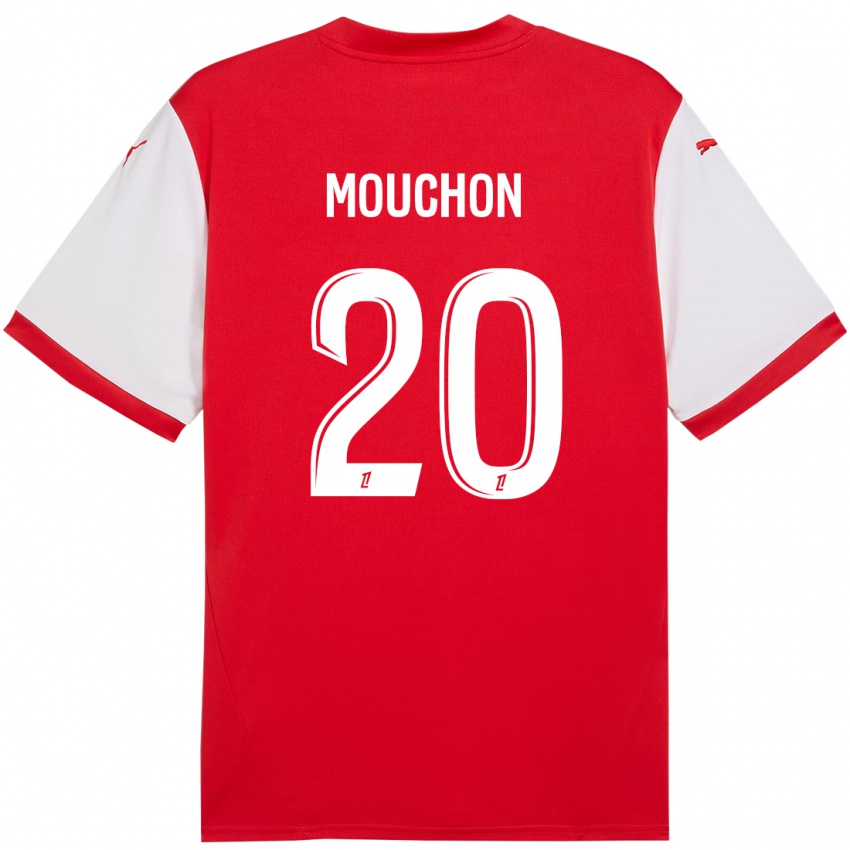 Kinder Noemie Mouchon #20 Rot Weiß Heimtrikot Trikot 2024/25 T-Shirt