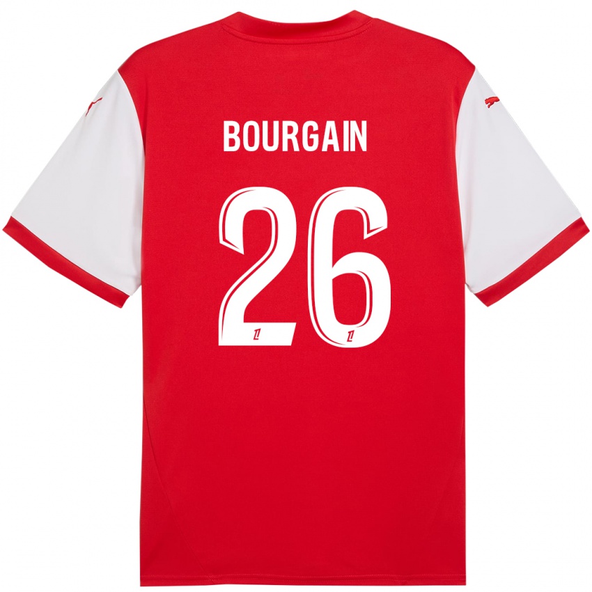 Kinder Lea Bourgain #26 Rot Weiß Heimtrikot Trikot 2024/25 T-Shirt