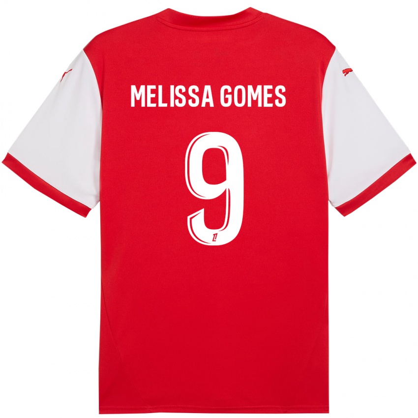 Kinder Melissa Ferreira Gomes #9 Rot Weiß Heimtrikot Trikot 2024/25 T-Shirt