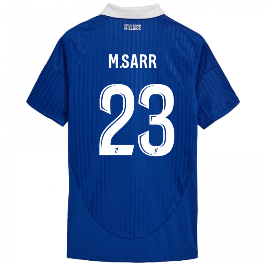 Kinder Mamadou Sarr #23 Blau Weiß Heimtrikot Trikot 2024/25 T-Shirt