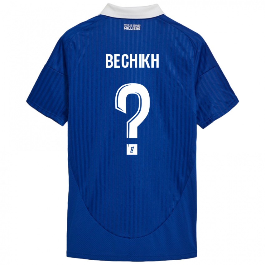 Kinder Mohamed Bechikh #0 Blau Weiß Heimtrikot Trikot 2024/25 T-Shirt