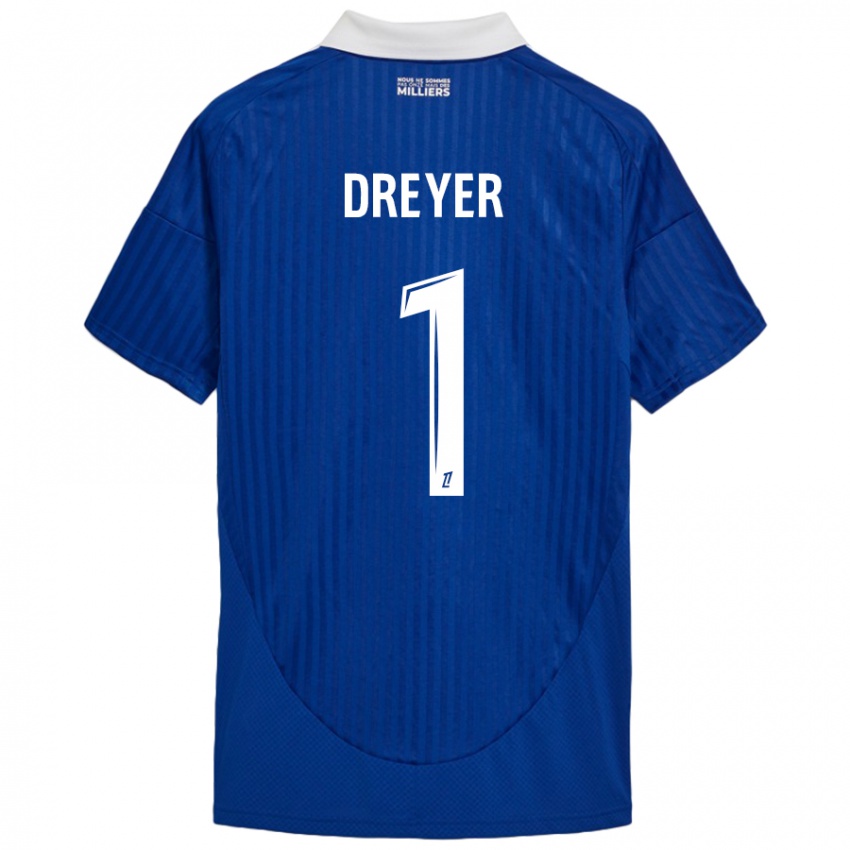 Kinder Matthieu Dreyer #1 Blau Weiß Heimtrikot Trikot 2024/25 T-Shirt