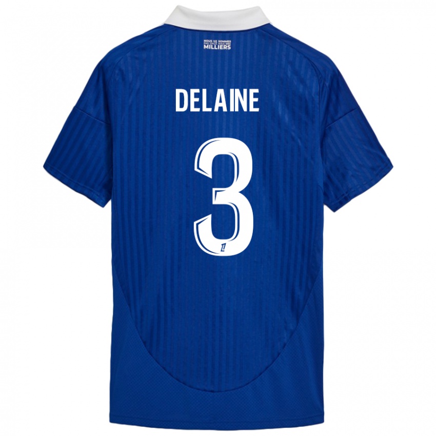 Kinder Thomas Delaine #3 Blau Weiß Heimtrikot Trikot 2024/25 T-Shirt