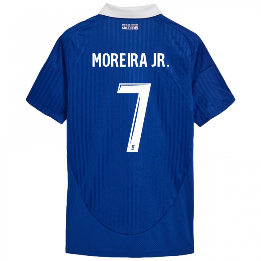 Kinder Diego Moreira #7 Blau Weiß Heimtrikot Trikot 2024/25 T-Shirt