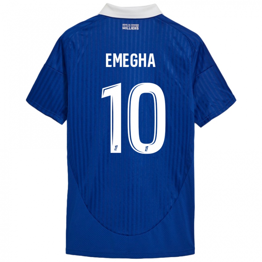 Kinder Emanuel Emegha #10 Blau Weiß Heimtrikot Trikot 2024/25 T-Shirt