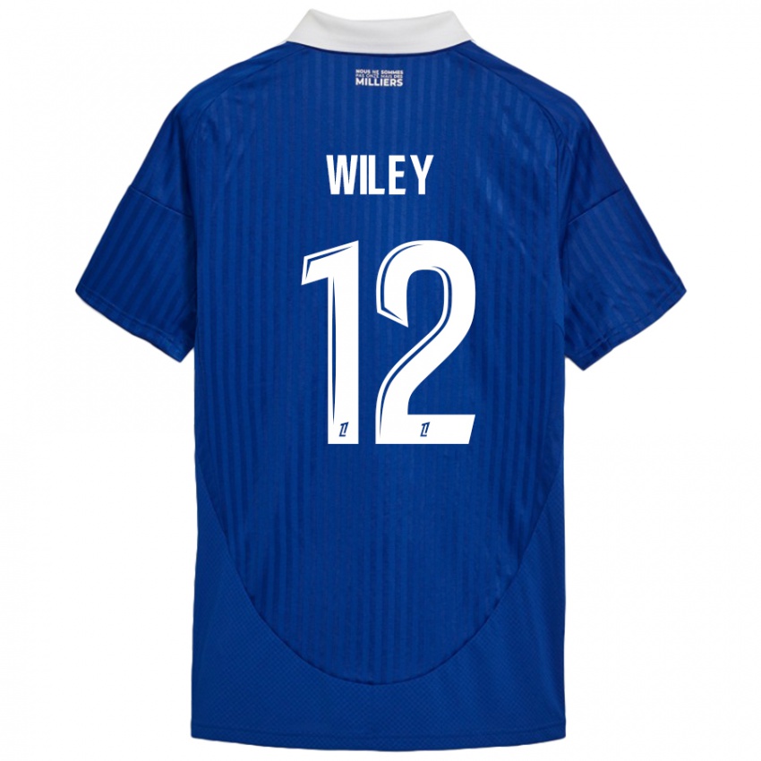 Kinder Caleb Wiley #12 Blau Weiß Heimtrikot Trikot 2024/25 T-Shirt