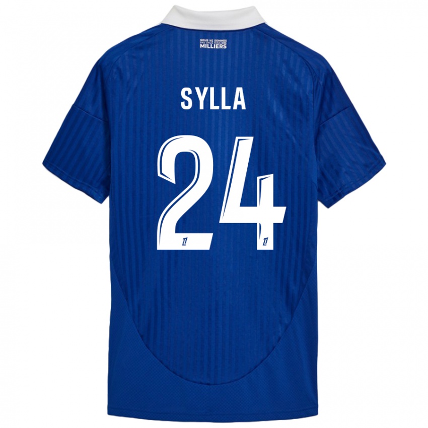 Kinder Abakar Sylla #24 Blau Weiß Heimtrikot Trikot 2024/25 T-Shirt