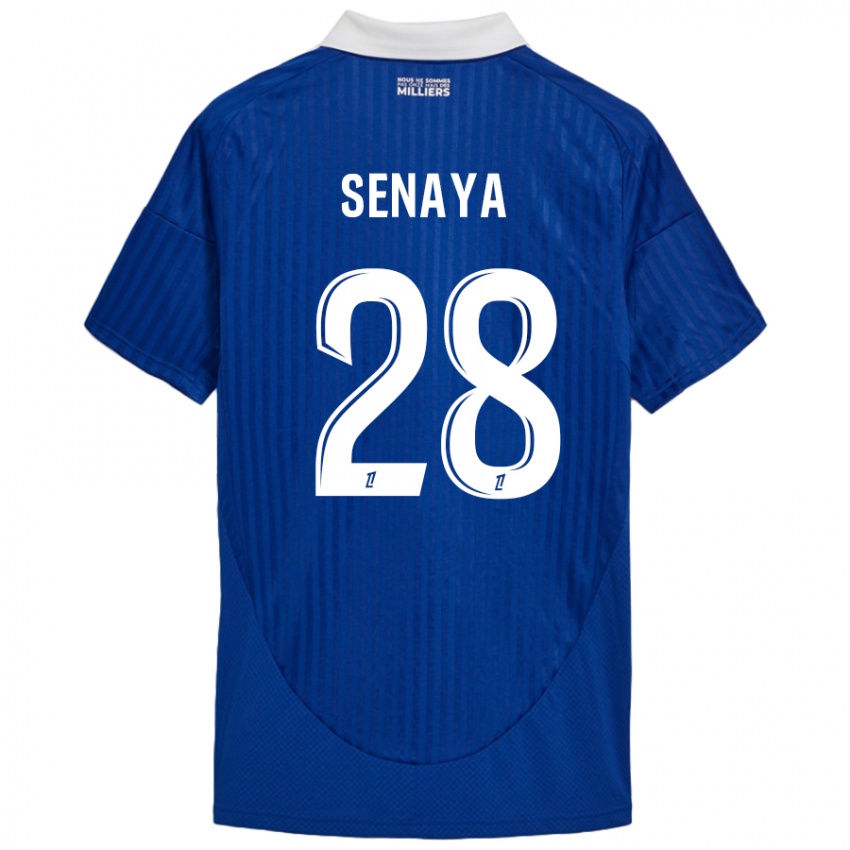 Kinder Marvin Senaya #28 Blau Weiß Heimtrikot Trikot 2024/25 T-Shirt