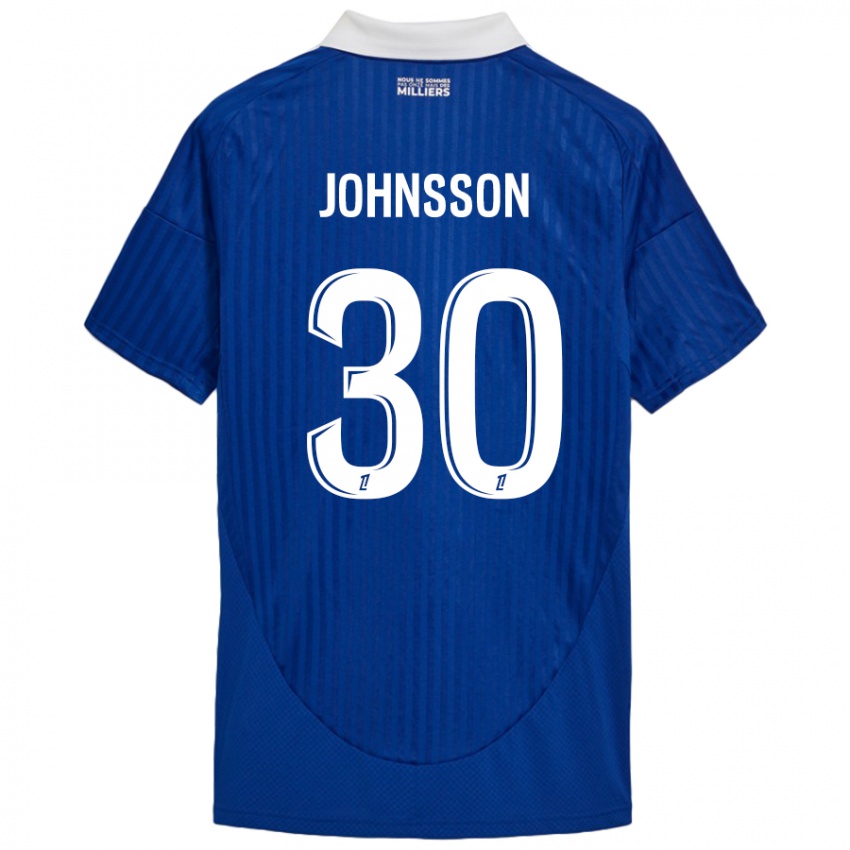 Kinder Karl-Johan Johnsson #30 Blau Weiß Heimtrikot Trikot 2024/25 T-Shirt