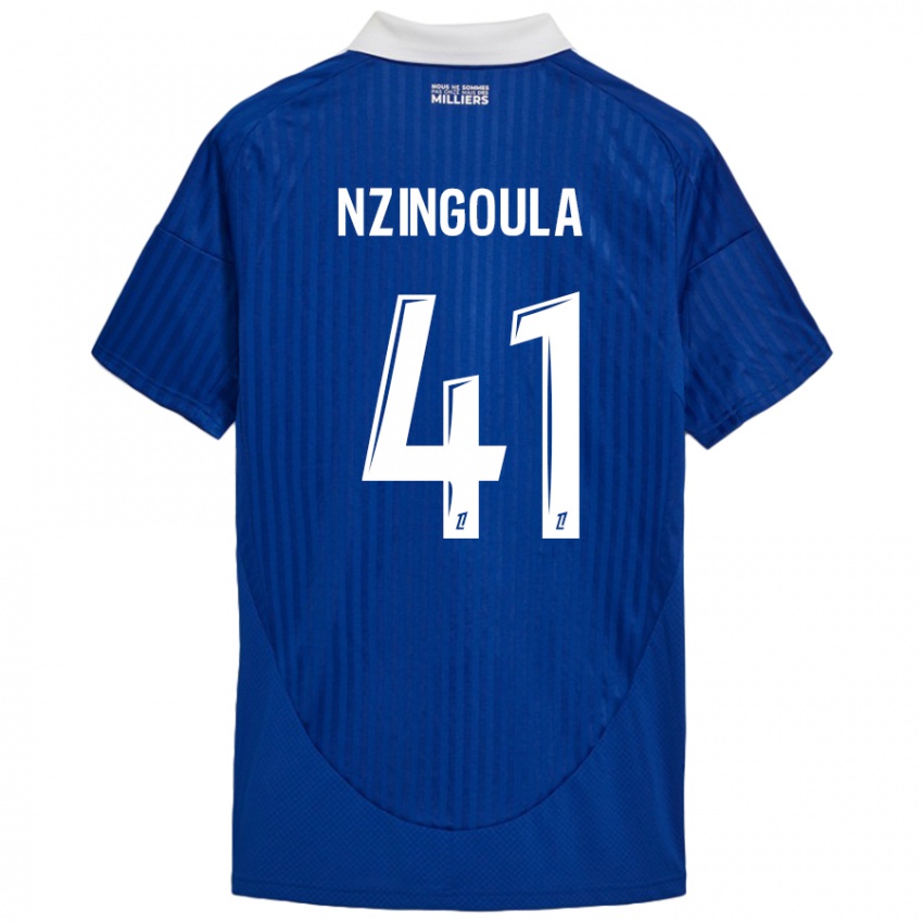 Kinder Rabby Nzingoula #41 Blau Weiß Heimtrikot Trikot 2024/25 T-Shirt