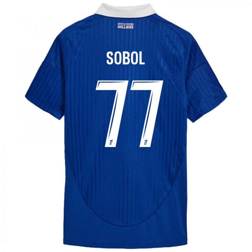 Kinder Eduard Sobol #77 Blau Weiß Heimtrikot Trikot 2024/25 T-Shirt