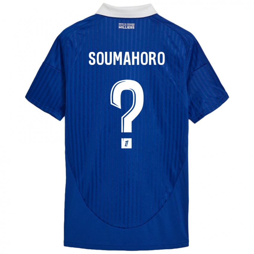 Kinder Mohamed Soumahoro #0 Blau Weiß Heimtrikot Trikot 2024/25 T-Shirt