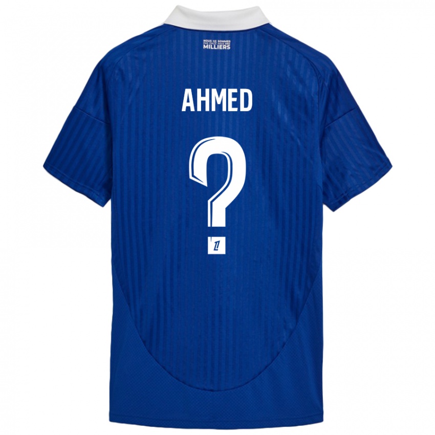 Kinder Aymeric Ahmed #0 Blau Weiß Heimtrikot Trikot 2024/25 T-Shirt