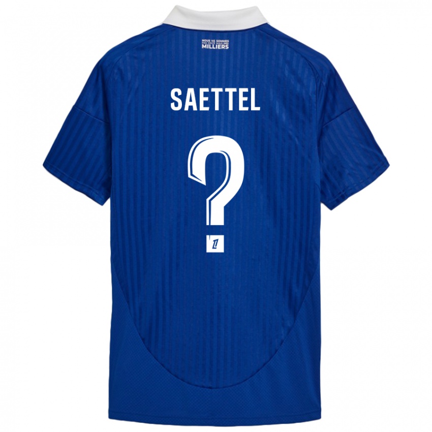 Kinder Tom Saettel #0 Blau Weiß Heimtrikot Trikot 2024/25 T-Shirt