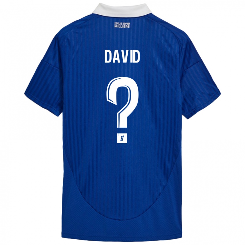 Kinder David #0 Blau Weiß Heimtrikot Trikot 2024/25 T-Shirt