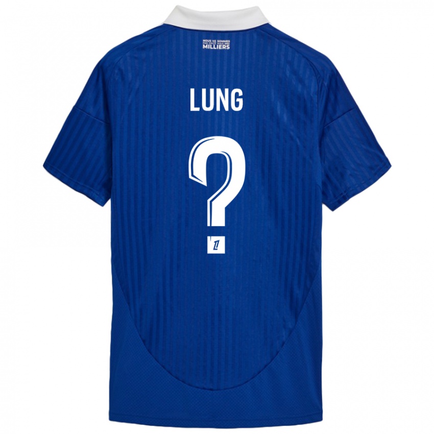 Kinder Sacha Lung #0 Blau Weiß Heimtrikot Trikot 2024/25 T-Shirt