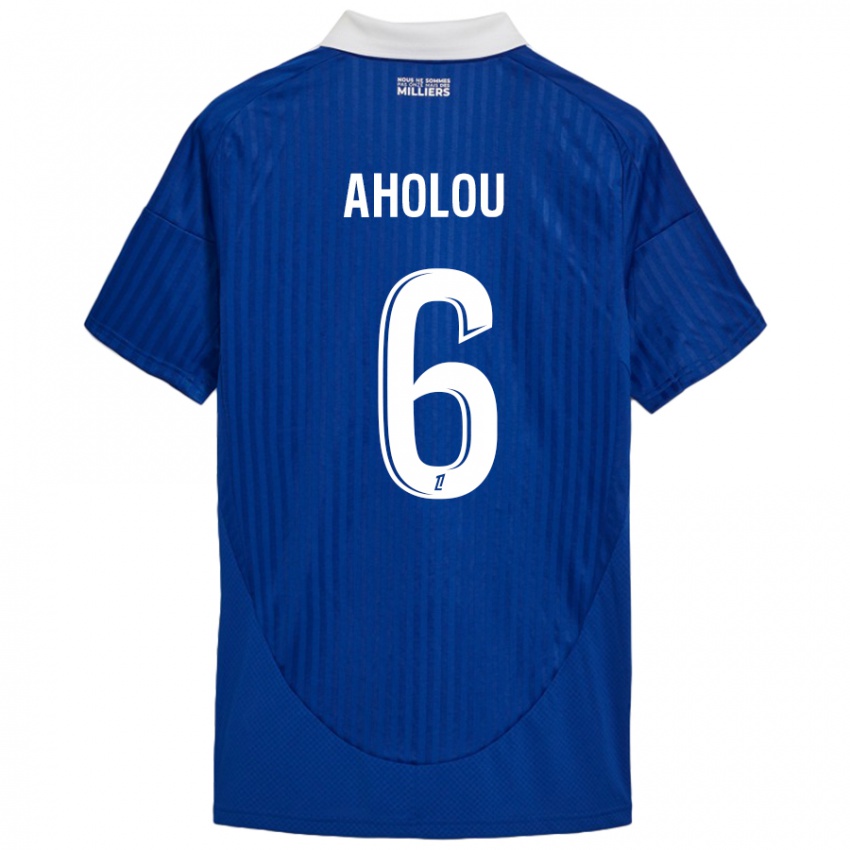 Kinder Jean-Eudes Aholou #6 Blau Weiß Heimtrikot Trikot 2024/25 T-Shirt