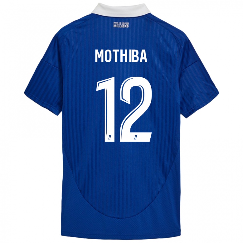 Kinder Lebo Mothiba #12 Blau Weiß Heimtrikot Trikot 2024/25 T-Shirt